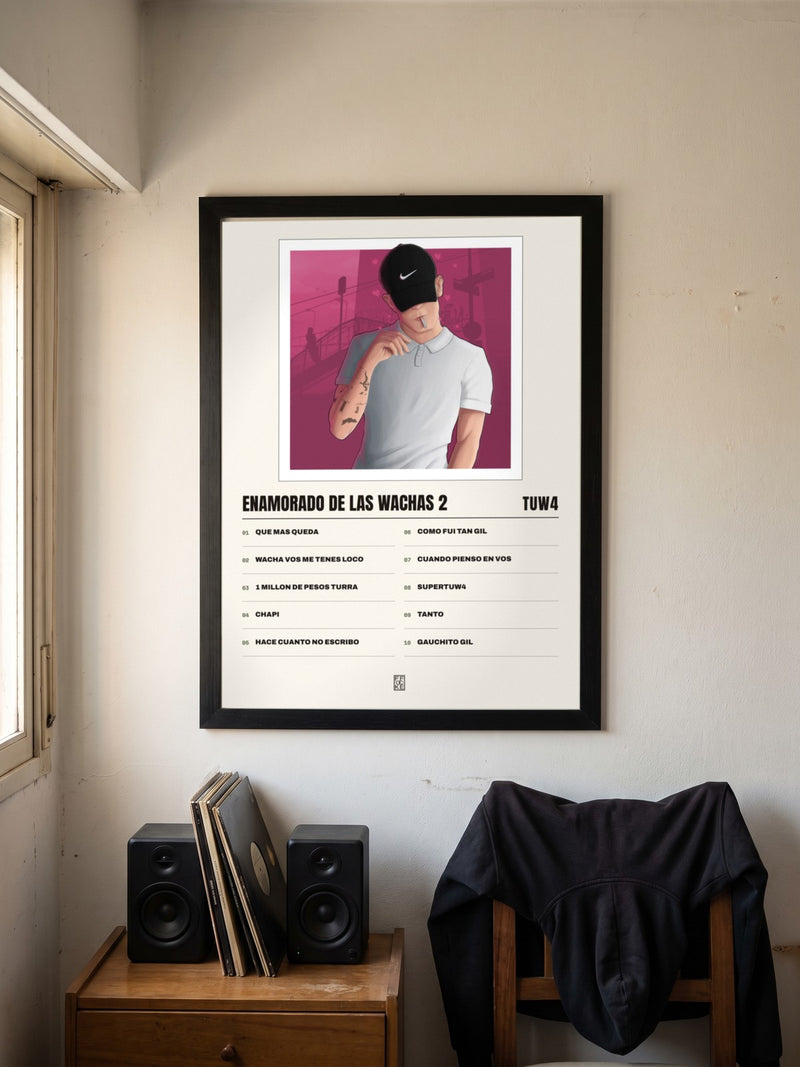 Póster de ENAMORADO DE LAS WACHAS 2 de tuw4 enmarcado en una pared, en un ambiente real