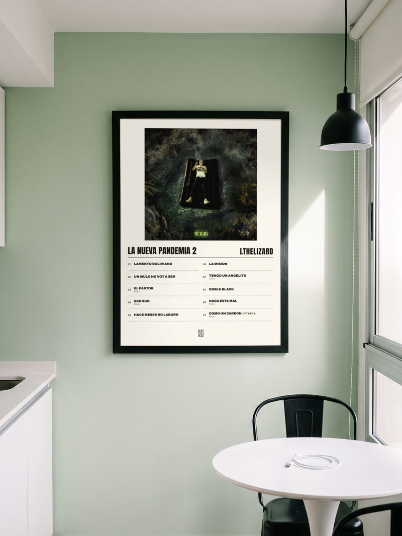 Póster de LA NUEVA PANDEMIA 2 de Lthelizard enmarcado en una pared, en un ambiente distinto