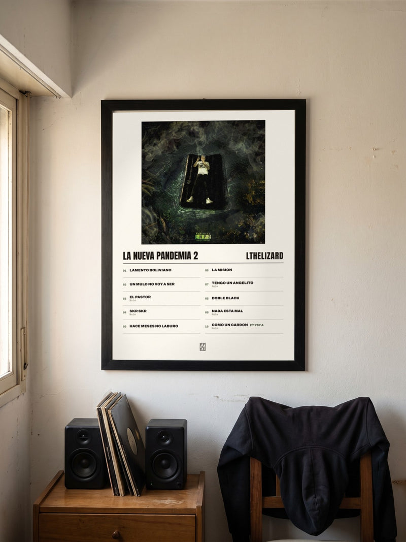 Póster de LA NUEVA PANDEMIA 2 de Lthelizard enmarcado en una pared, en un ambiente real