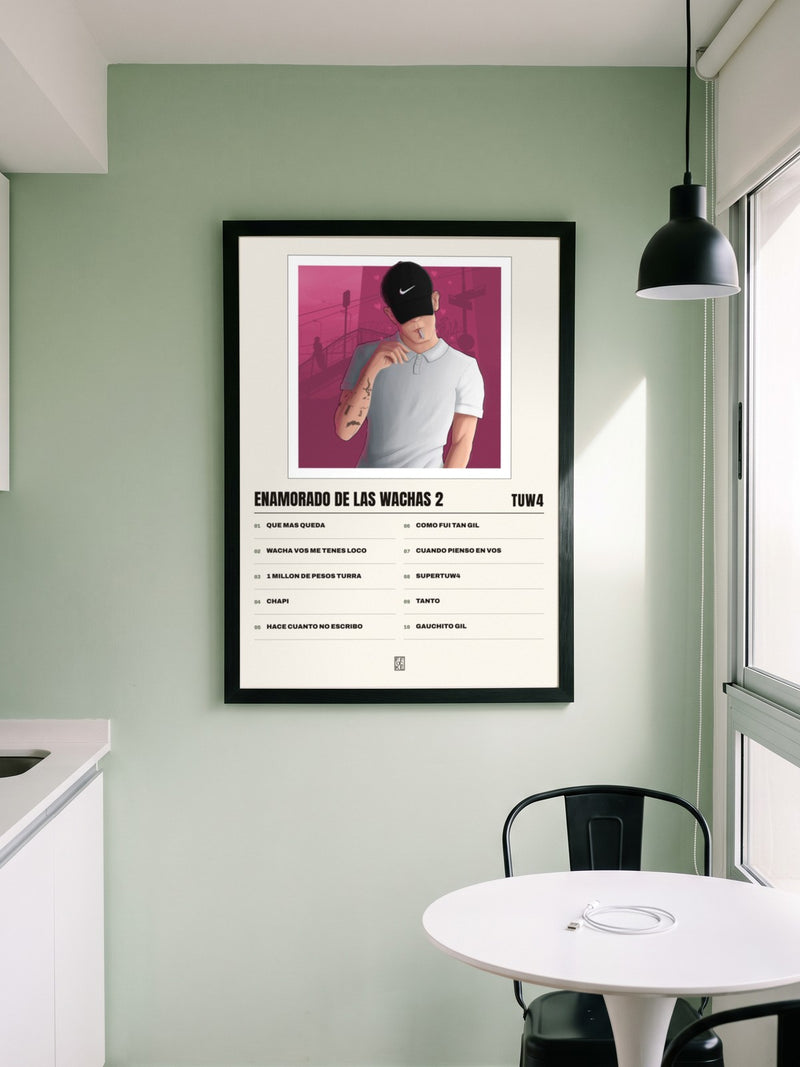 Póster de ENAMORADO DE LAS WACHAS 2 de tuw4 enmarcado en una pared, en un ambiente distinto