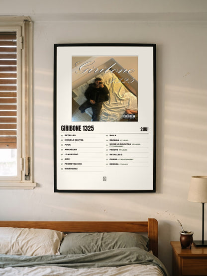 Póster de Giribone 1325 de 2UU! enmarcado en una pared