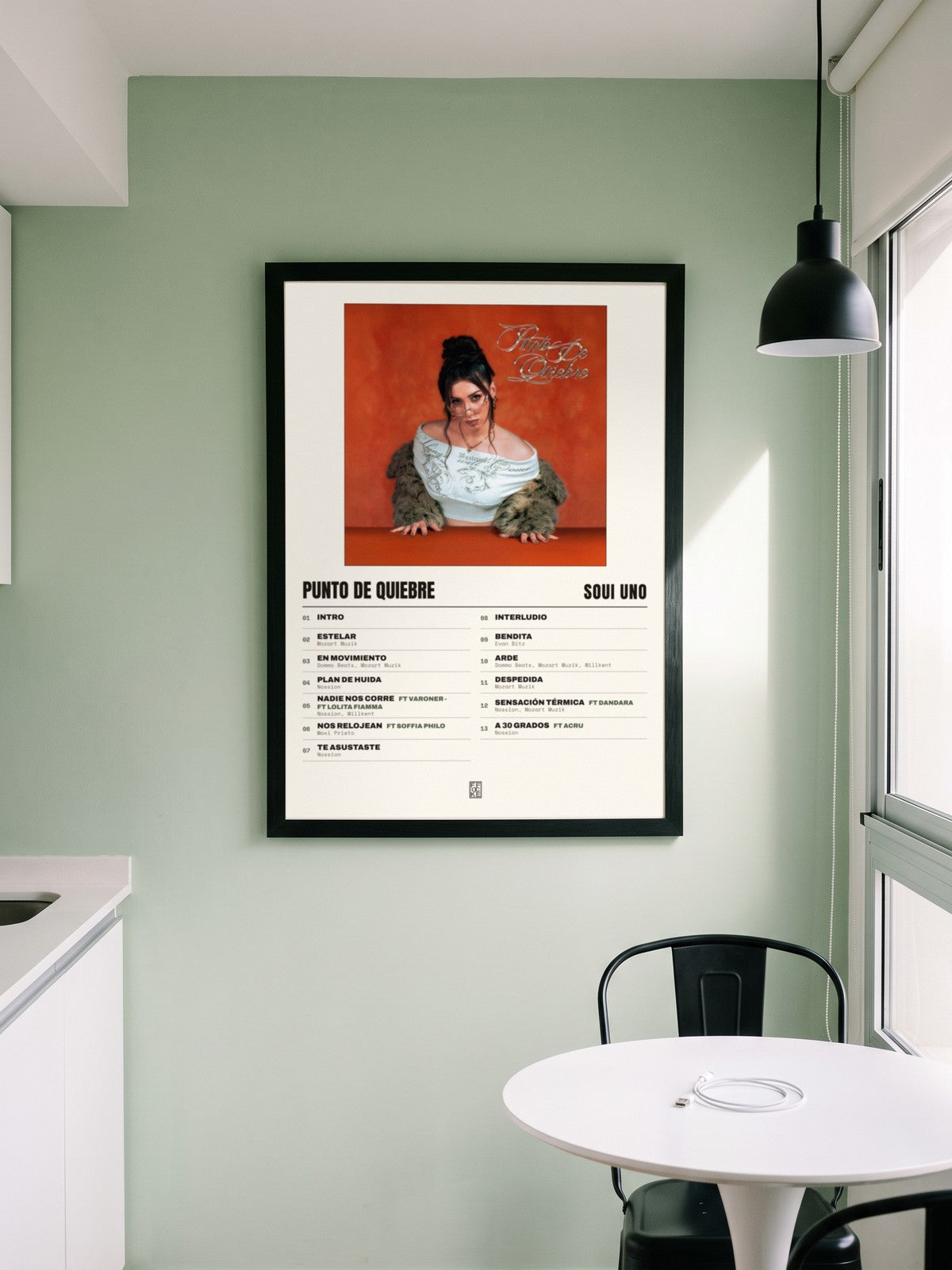 Póster de PUNTO DE QUIEBRE de Soui Uno enmarcado en una pared