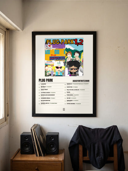Póster de PLUG PARK de AgusFortnite2008 enmarcado en una pared