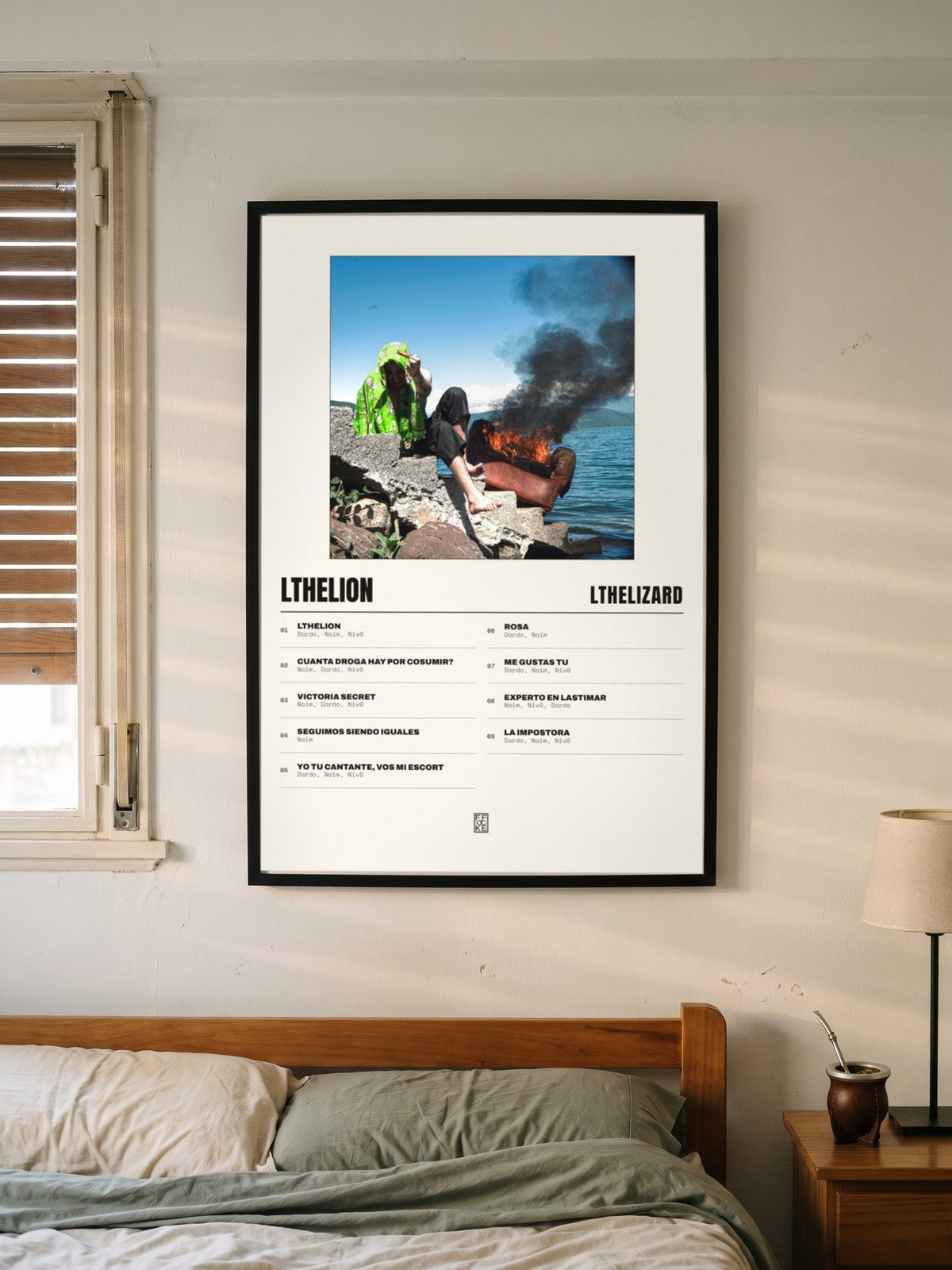 Póster de LtheLion de Lthelizard enmarcado en una pared