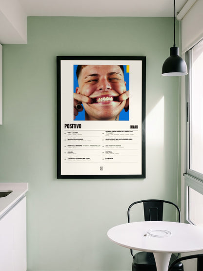 Póster de POSITIVO de Knak enmarcado en una pared