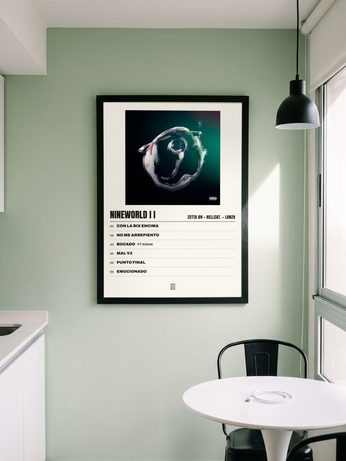 Póster de Nineworld I I de Zetta 09 × hellcat. × Lonzo enmarcado en una pared