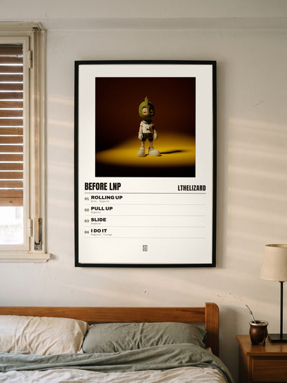 Póster de Before Lnp de Lthelizard enmarcado en una pared