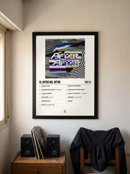 Póster de EL AFTER DEL AFTER de YSY A enmarcado en una pared