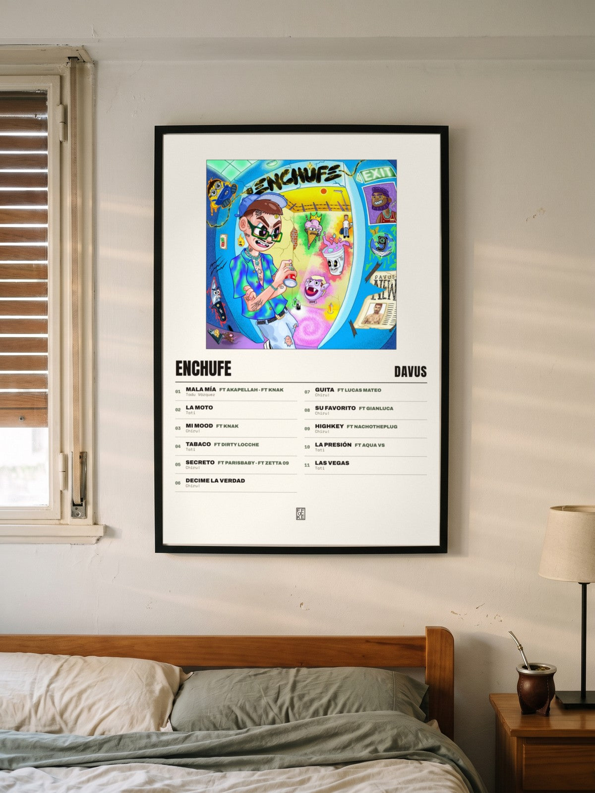 Póster de Enchufe de Davus enmarcado en una pared