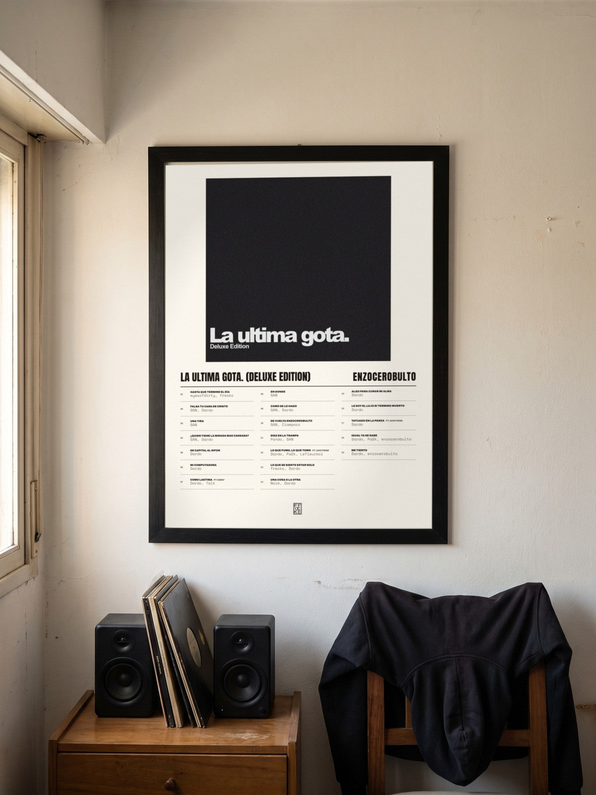 Póster de La ultima gota. (Deluxe Edition) de enzocerobulto enmarcado en una pared