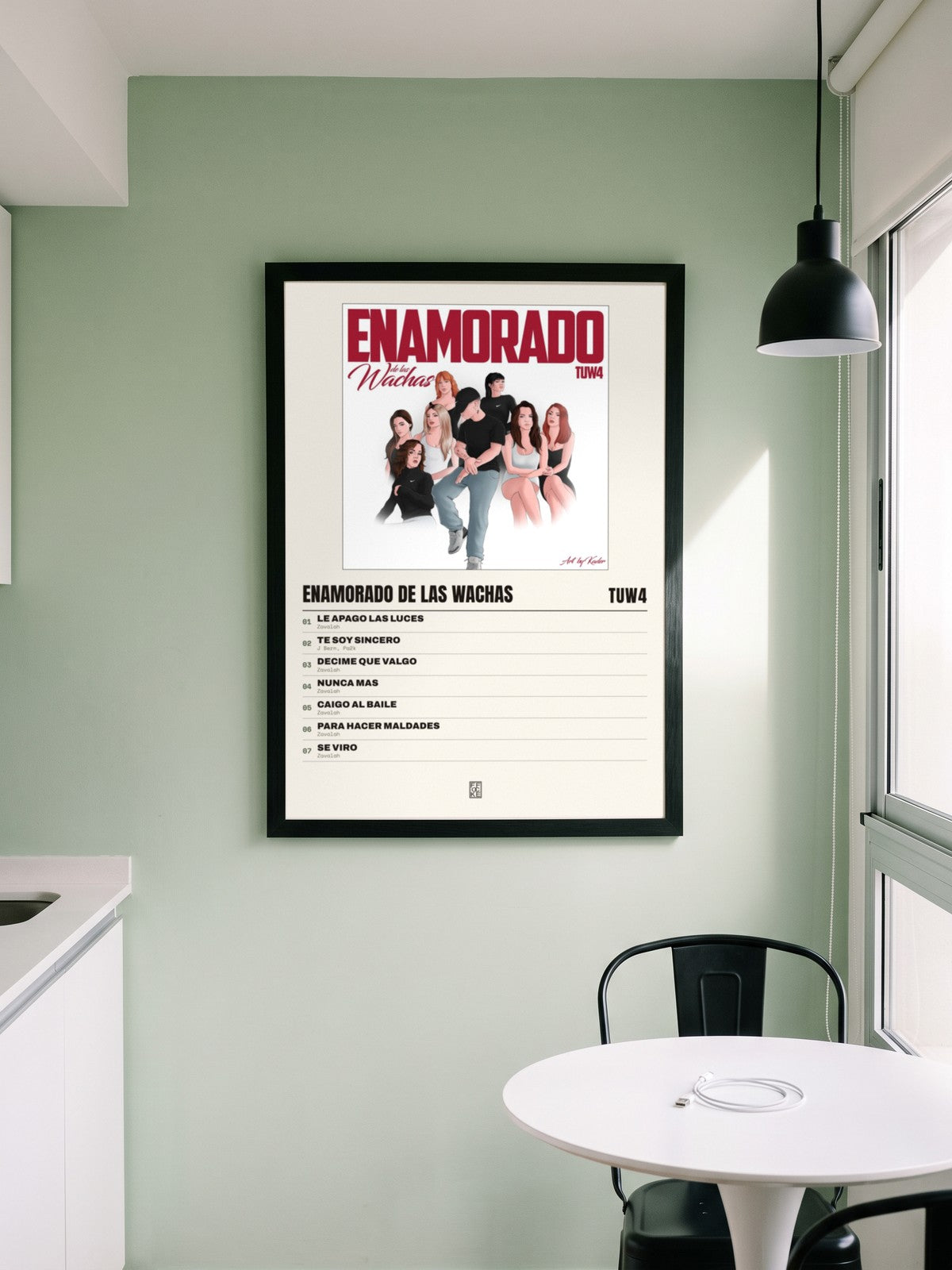 Póster de ENAMORADO DE LAS WACHAS de tuw4 enmarcado en una pared