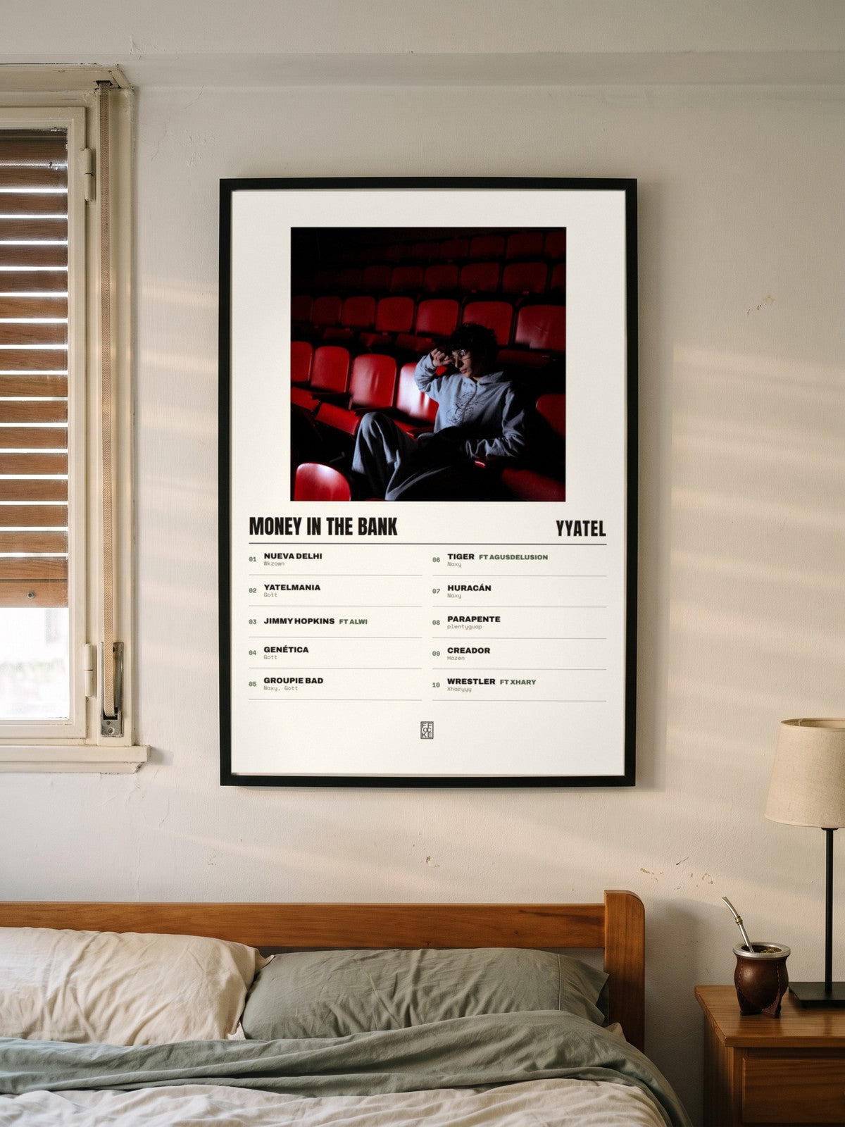 Póster de Money in the Bank de yyatel enmarcado en una pared