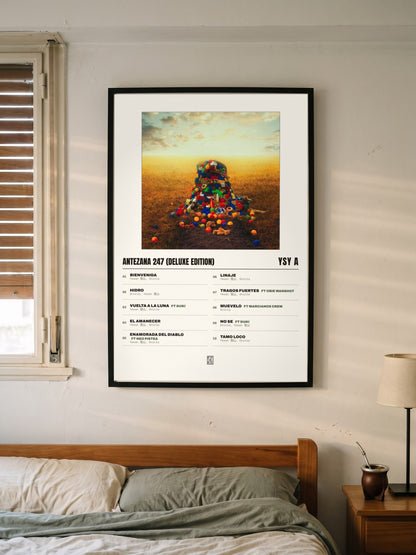 Póster de Antezana 247 (Deluxe Edition) de YSY A enmarcado en una pared