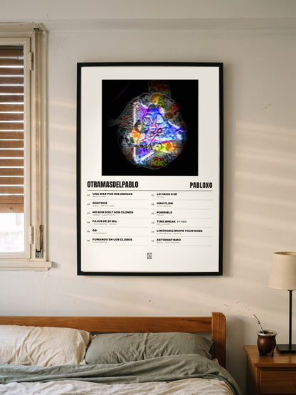 Póster de otramasdelpablo de pabloxo enmarcado en una pared
