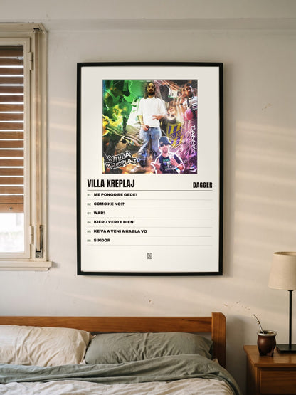 Póster de VILLA KREPLAJ de Dagger enmarcado en una pared