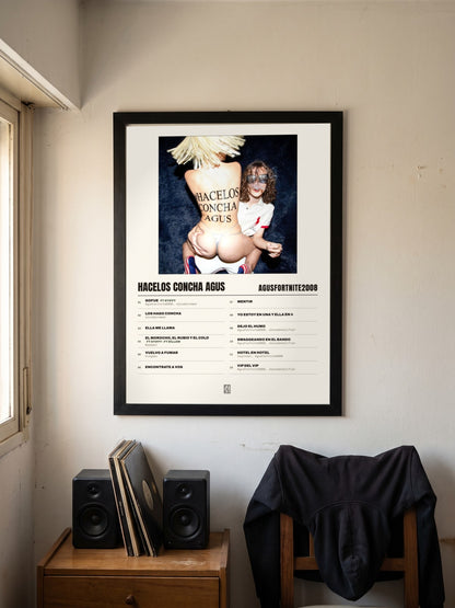 Póster de HACELOS CONCHA AGUS de AgusFortnite2008 enmarcado en una pared