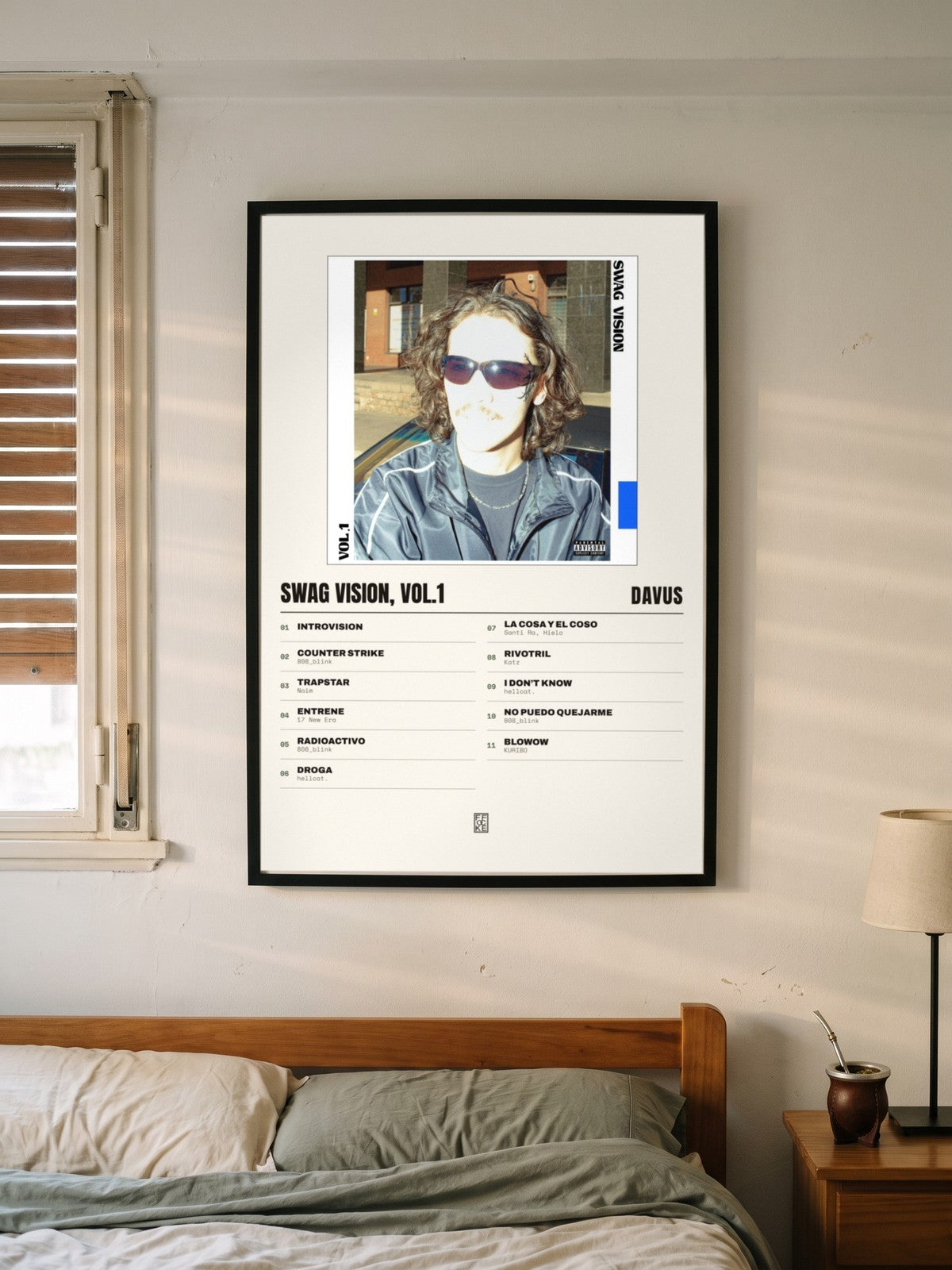 Póster de Swag Vision, Vol.1 de Davus enmarcado en una pared
