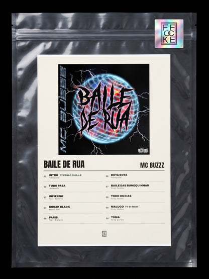 Póster de Baile De Rua de MC Buzzz en una bolsa sellada con sticker FFOCKE
