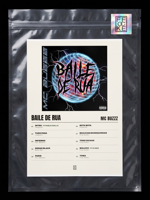 Póster de Baile De Rua de MC Buzzz en una bolsa sellada con sticker FFOCKE