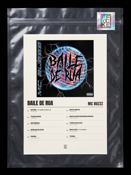 Póster de Baile De Rua de MC Buzzz en una bolsa sellada con sticker FFOCKE