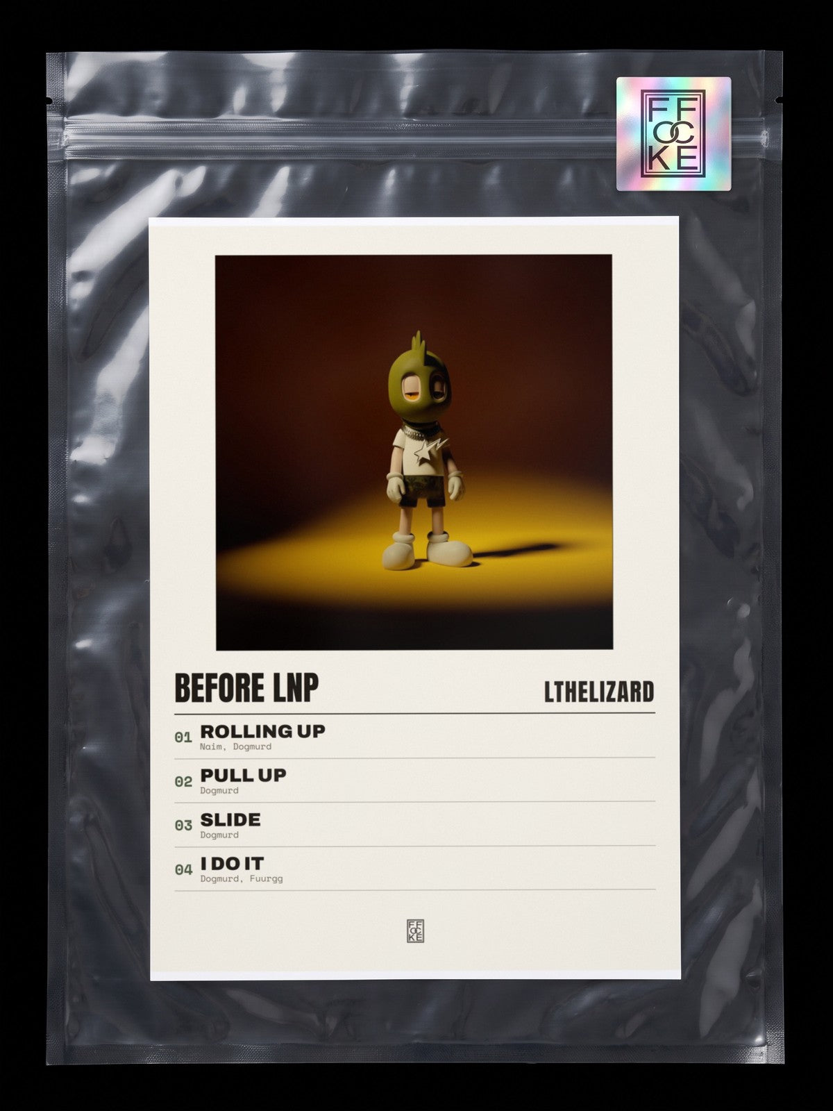Póster de Before Lnp de Lthelizard en una bolsa sellada con sticker FFOCKE