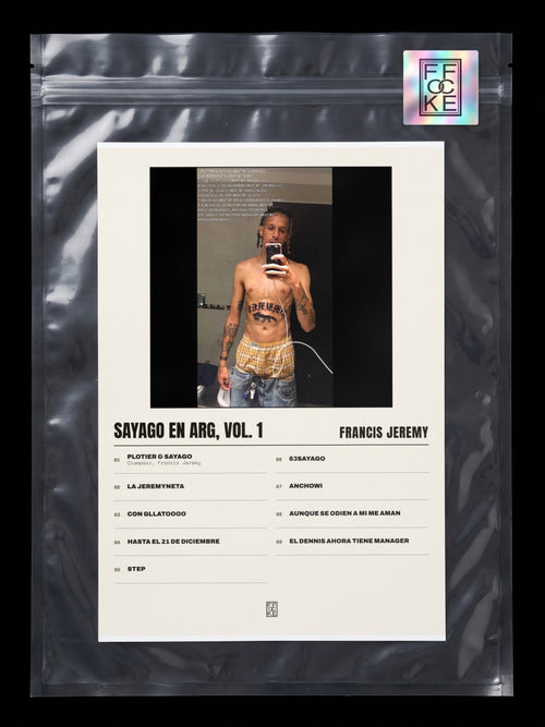 Póster de SAYAGO EN ARG, Vol. 1 de Francis Jeremy en una bolsa sellada con sticker FFOCKE