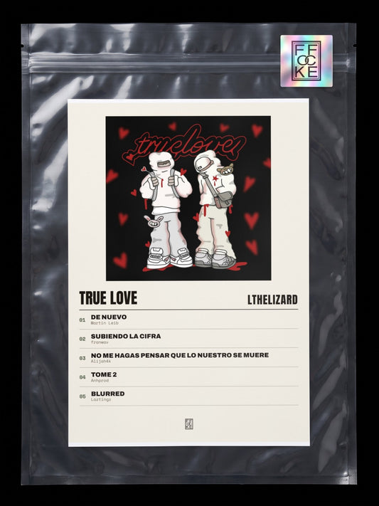 Póster de True Love de Lthelizard en una bolsa sellada con sticker FFOCKE