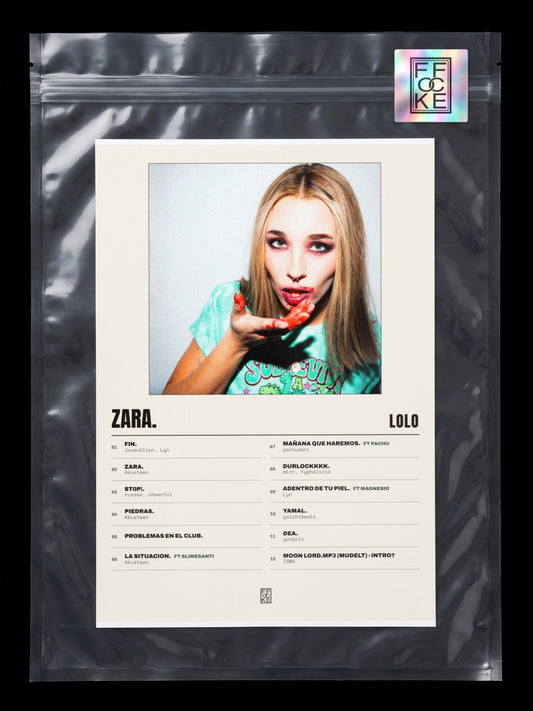 Póster de ZARA. de LoLo en una bolsa sellada con sticker FFOCKE