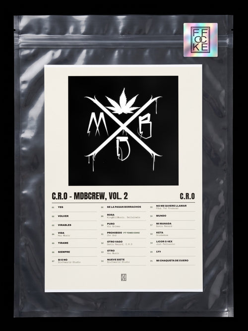 Póster de C.R.O - Mdbcrew, Vol. 2 de C.R.O en una bolsa sellada con sticker FFOCKE