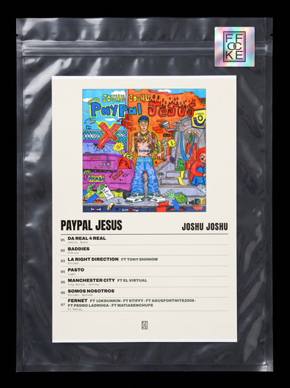 Póster de PAYPAL JESUS de Joshu Joshu en una bolsa sellada con sticker FFOCKE