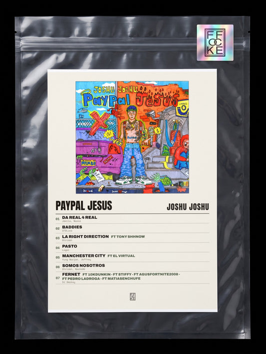Póster de PAYPAL JESUS de Joshu Joshu en una bolsa sellada con sticker FFOCKE