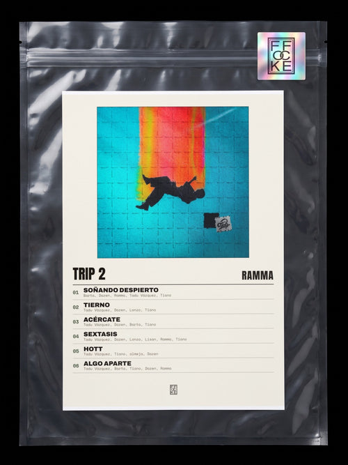 Póster de Trip 2 de Ramma en una bolsa sellada con sticker FFOCKE