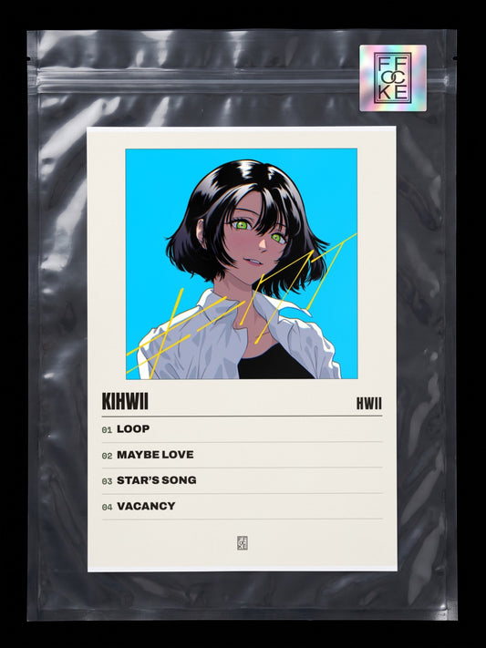 Póster de KiHWII de Hwii en una bolsa sellada con sticker FFOCKE