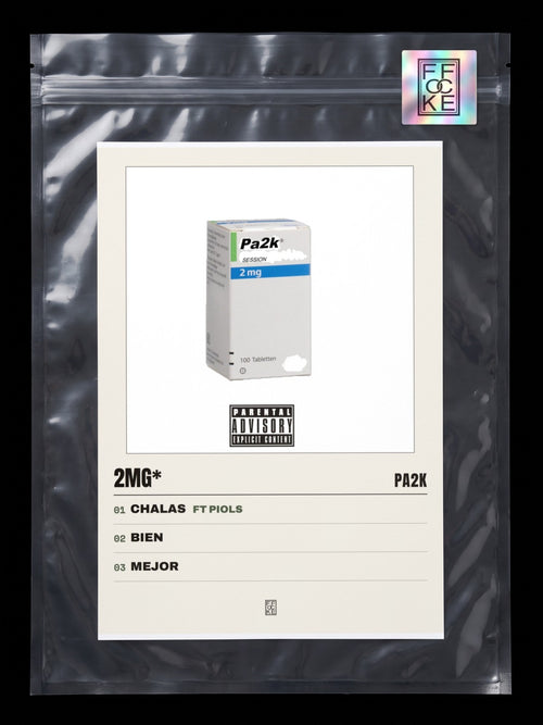 Póster de 2Mg* de Pa2k en una bolsa sellada con sticker FFOCKE