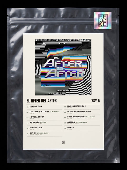 Póster de EL AFTER DEL AFTER de YSY A en una bolsa sellada con sticker FFOCKE
