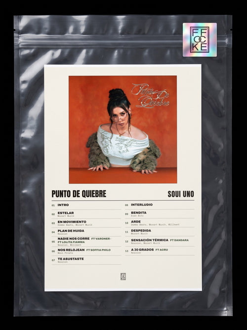Póster de PUNTO DE QUIEBRE de Soui Uno en una bolsa sellada con sticker FFOCKE