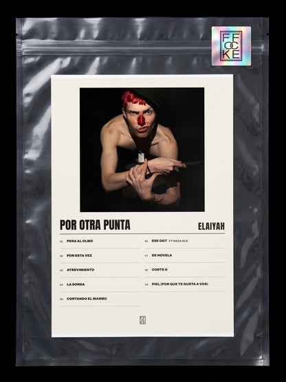 Póster de POR OTRA PUNTA de elaiyah en una bolsa sellada con sticker FFOCKE