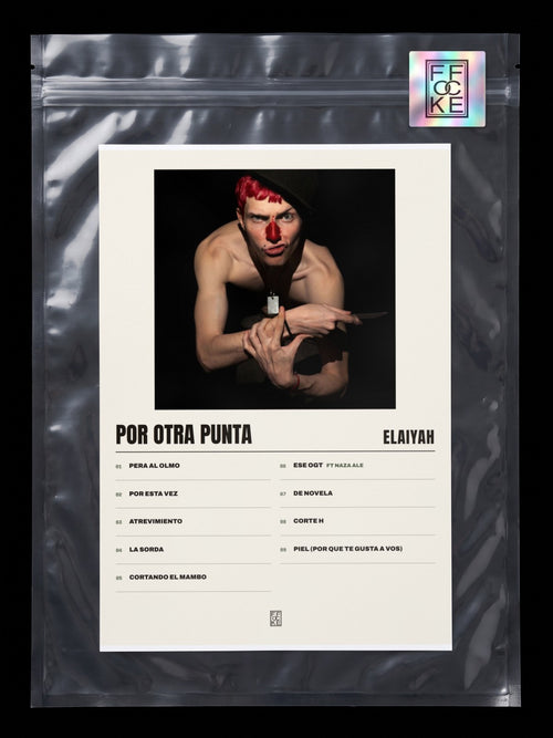Póster de POR OTRA PUNTA de elaiyah en una bolsa sellada con sticker FFOCKE