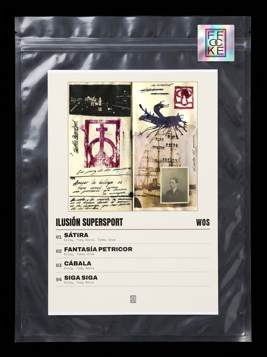 Póster de Ilusión Supersport de WOS en una bolsa sellada con sticker FFOCKE