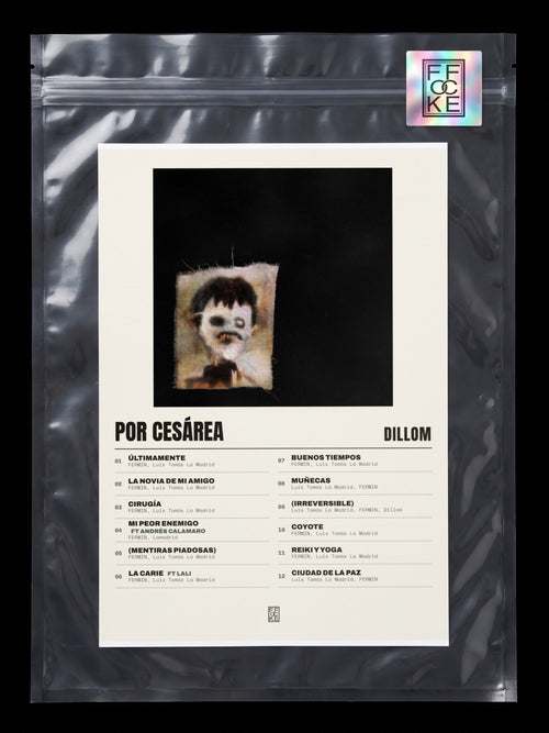 Póster de Por cesárea de Dillom en una bolsa sellada con sticker FFOCKE