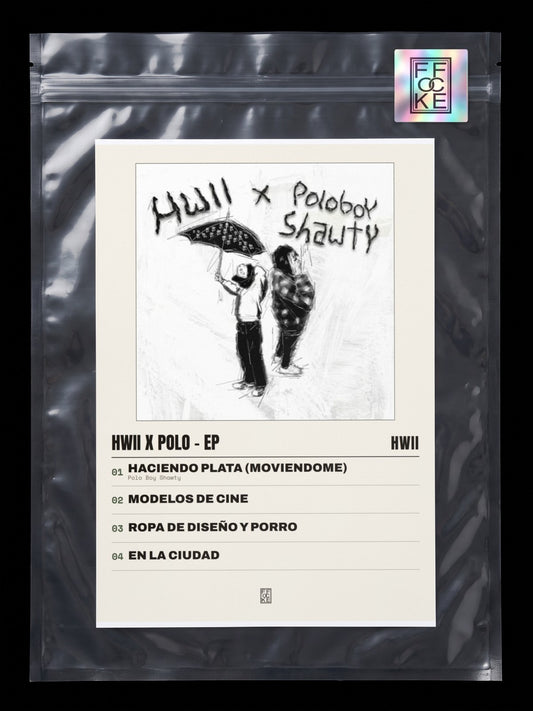 Póster de Hwii X Polo - EP de Hwii en una bolsa sellada con sticker FFOCKE