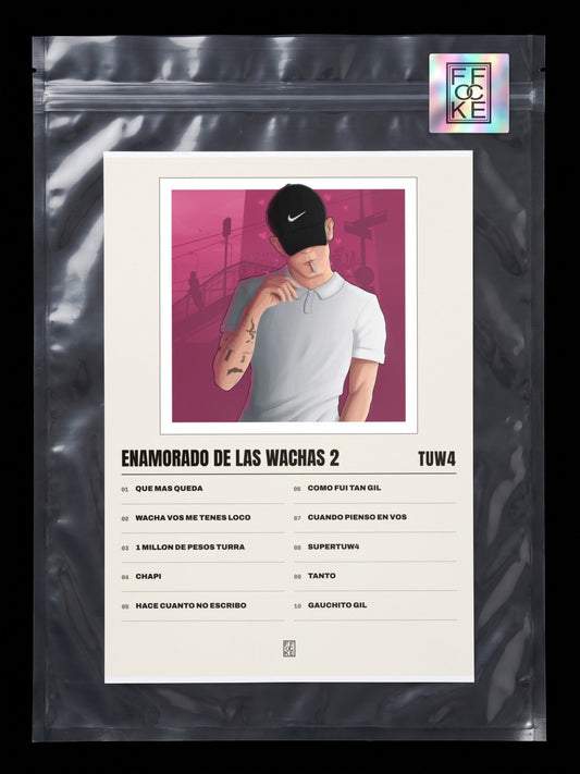 Póster de ENAMORADO DE LAS WACHAS 2 de tuw4 en una bolsa sellada con sticker FFOCKE