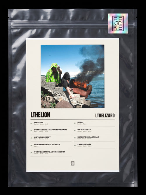 Póster de LtheLion de Lthelizard en una bolsa sellada con sticker FFOCKE