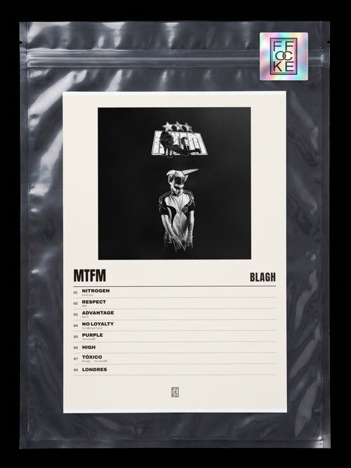 Póster de MTFM de Blagh en una bolsa sellada con sticker FFOCKE