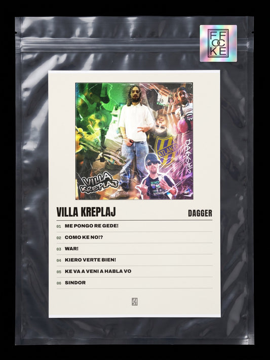 Póster de VILLA KREPLAJ de Dagger en una bolsa sellada con sticker FFOCKE