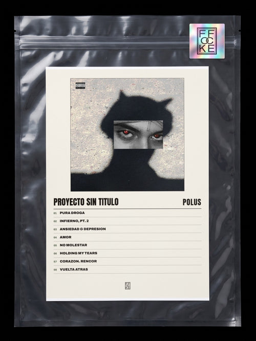 Póster de Proyecto Sin Titulo de Polus en una bolsa sellada con sticker FFOCKE