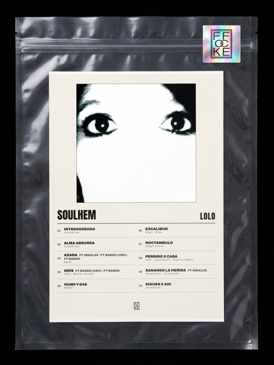 Póster de SOULHEM de LoLo en una bolsa sellada con sticker FFOCKE