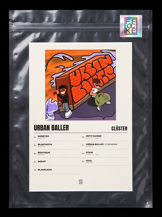 Póster de Urban Baller de Clúster en una bolsa sellada con sticker FFOCKE
