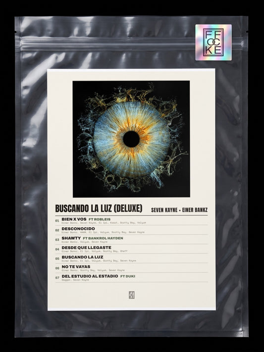 Póster de buscando la luz (deluxe) de Seven Kayne × Einer Bankz en una bolsa sellada con sticker FFOCKE