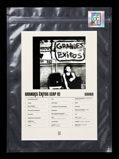 Póster de grandęs èxįtos (cap II) de Shako en una bolsa sellada con sticker FFOCKE